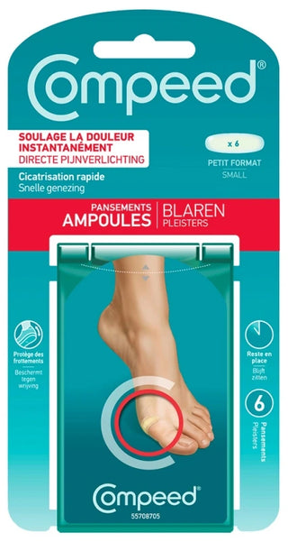 Compeed Ampoules Petit Format Pour le Côté du Pied 6 Pansements