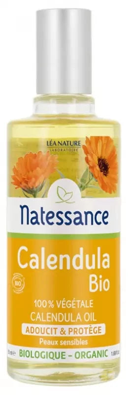 Natessance Huile de Calendula Bio - 100% Pure - Adoucit et Protège