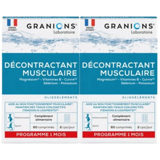 GRANIONS DÉCONTRACTANT MUSCULAIRE - Lot de 2x60 comprimés