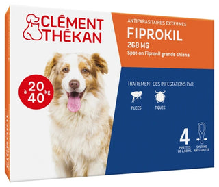 Clément Thékan anTi-Puces Anti-Tiques Chien 20-40Kg 4 Pipettes