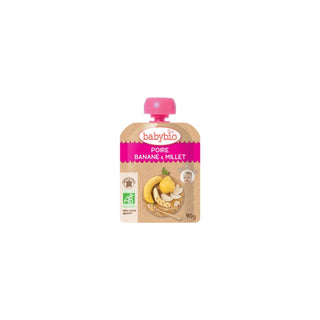 Babybio gourde POIRE DE PROVENCE BANANE MILLET 90g