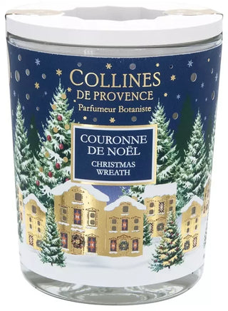 Collines de Provence Bougie 180 g Cannelle Orange - Senteur : Couronne de Noël