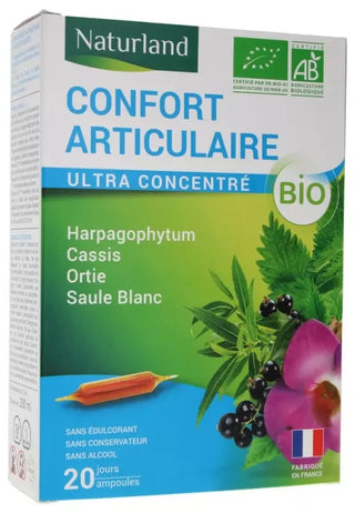 Naturland Confort Articulaire Bio 20 Ampoules Buvables de 10 ml