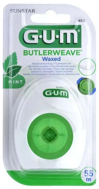 Gum Fil Dentaire Butlerweave® Plat Ciré 55 m - Modèle : Mentholé