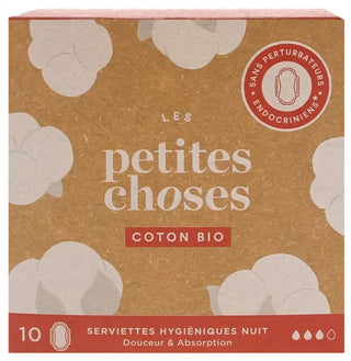 Les Petites Choses Serviettes Hygiéniques Nuit Coton Bio 10 Serviettes