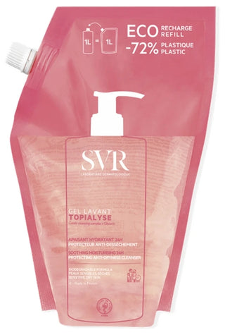 SVR Topialyse Eco Recharge Gel Lavant_ Apaisant Hydratant 24H Protection Anti-Dessèchement 1 l _