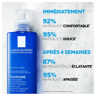 La Roche-Posay Tolériane Gel Moussant Nettoyant Peaux Sensibles à Réactives 400 ml