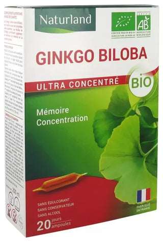 Naturland Ginkgo Biloba Bio 20 Ampoules