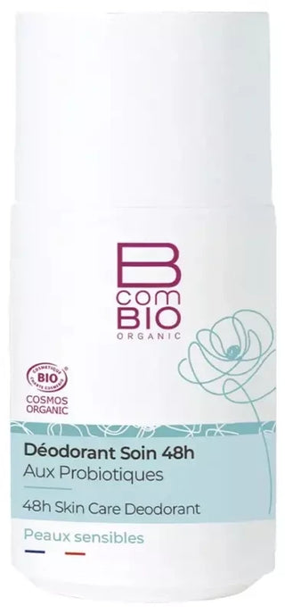 BcomBIO Déodorant Soin 48H Roll-On Peaux Sensibles 50 ml