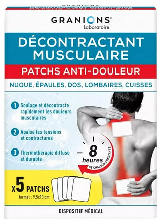 Granions Décontractant Musculaire Patchs Anti-Douleur 5 Unités