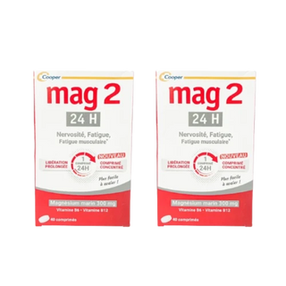 MAG 2 24H Libération Prolongée - Lot de 2x40 Comprimés