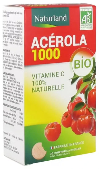 Naturland Acérola Bio 1000 30 Comprimés à Croquer