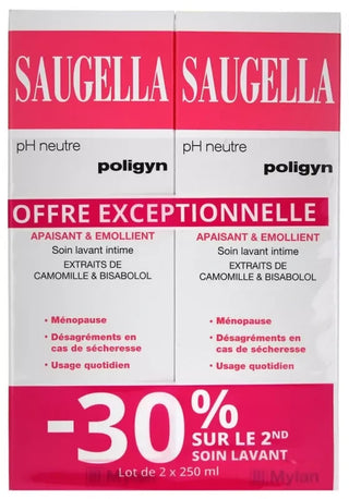 Saugella Poligyn 2 x 250 ml /-30% Sur le Second Flacon