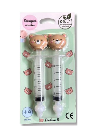 Docteur B seringues nasales bébé oursons x2