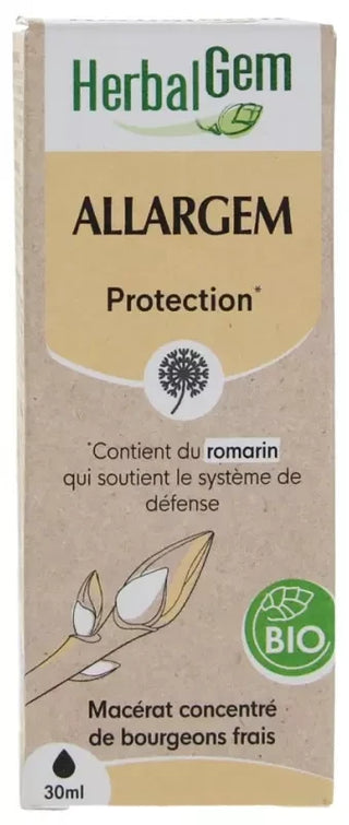 Herbalgem Allargem Bio Complexe de Gemmothérapie Concentrée le Bouclier Naturel Des Allergies 30 ml