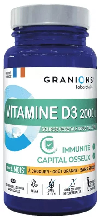 Granions Vitamine D3 2000 Ui Immunité - Capital Osseux