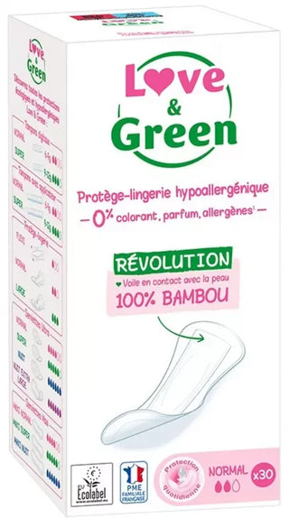 Love & Green Protège-Lingeries Hypoallergéniques et Écologiques "normal" X 30