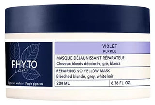 Phyto Violet Masque Déjaunissant Réparateur - Cheveux Blonds Décolorés Gris Blancs - Pot 200 ml