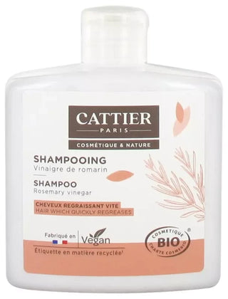 Cattier Shampooing Vinaigre de Romarin - Cheveux Regraissant Vite - 250 ml