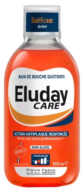 Pierre Fabre Oral Care - Eluday Care - Bain de Bouche Quotidien Antiplaque 500 ml