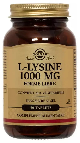 Solgar l-Lysine 1000 mg Comprimés