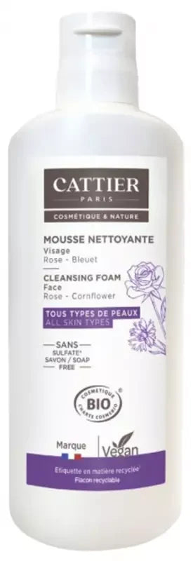 Cattier Mousse Nettoyante Visage Toutes Peaux Bio 150 ml