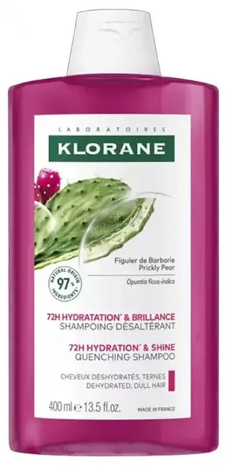 Klorane Figuier de Barbarie - Shampoing Désaltérant Cheveux Déshydratés et Ternes 400 ml