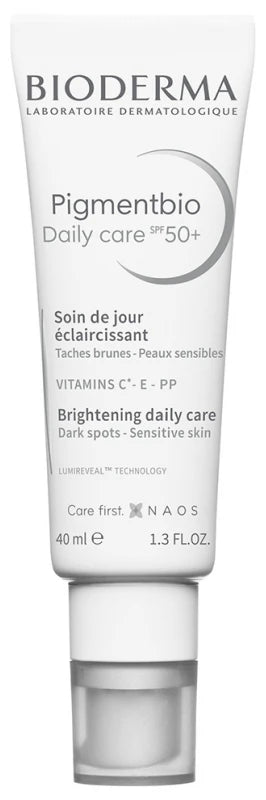 Bioderma Pigmentbio Crème Solaire Éclaircissante Peaux Hyperpigmentées SPF 50+ 40 ml