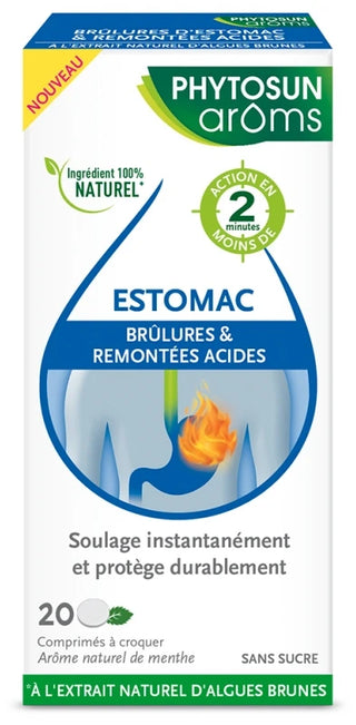 Phytosun Arôms Brûlures d'Estomac et Remontées Acides 20 Comprimés
