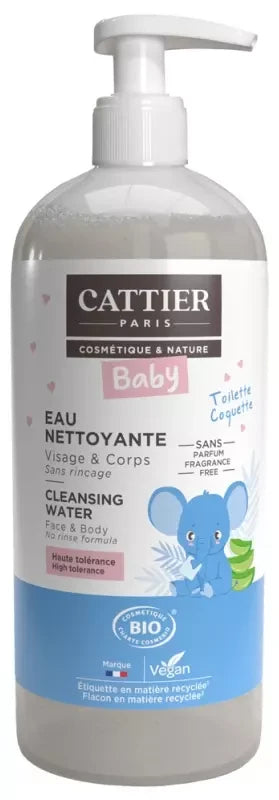 Cattier Eau Nettoyante Bébé - 500 ml