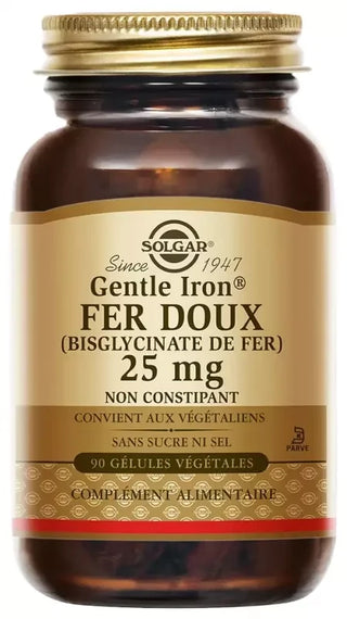 Solgar Fer Doux (Bisglycinate de Fer) 90 Gélules Végétales
