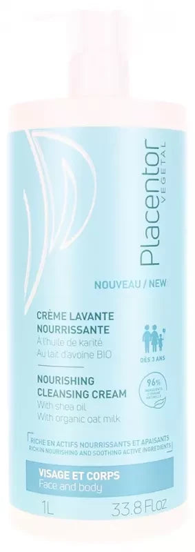 Placentor Végétal Crème Lavante Nourrissante Visage et Corps 1 Litre