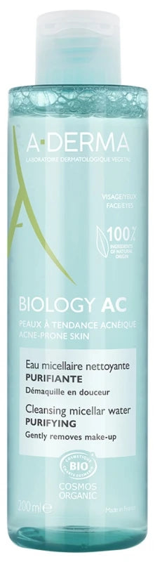 A-Derma Eau Micellaire Nettoyante Purifiante Biology Ac 200 ml