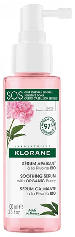 Klorane Sérum Sos Apaisant - Cuir Chevelu Sensible - à la Pivoine Bio 100 ml