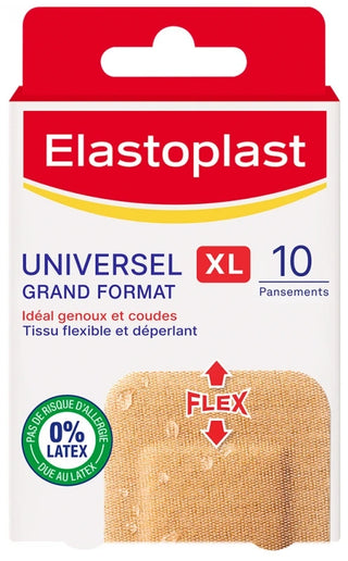 Elastoplast Universel Tissu XL – Grand Format 10 Pansements