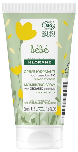 Klorane Bébé Crème Hydratante Calendula Bio 50 ml