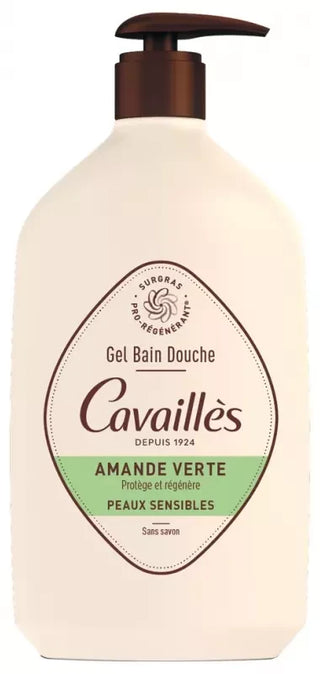 Cavaillès Gel Bain et Douche Amande Verte Peaux Sensibles 1 L