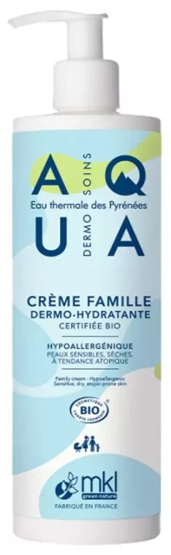 MKL Green Nature Aqua Crème Famille Hydratante Peaux Sèches Bio 400 ml