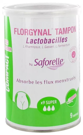 Saforelle Florgynal Compact Super - Boîte de 9 Tampons Avec Applicateur