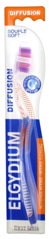 Elgydium Brosse à Dents Diffusion Souple - Couleur : Rose