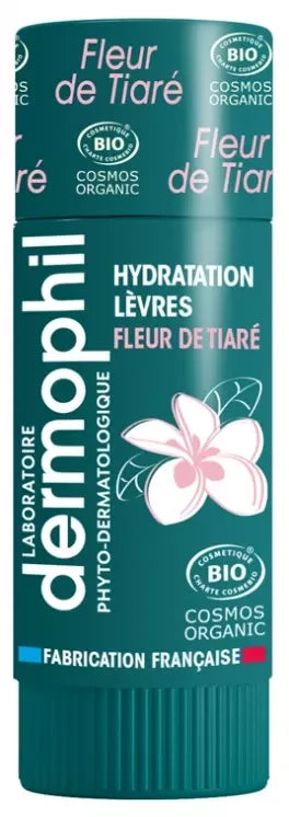 Dermophil Certifié Bio Stick Lèvres Protection Lèvres Goût Fleur de Tiaré 4 g - Goût : Fleur de Tiaré