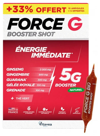 Vitavea Force G Booster Shot 15 Ampoules + 5 Offertes