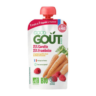 Good Goût Gourde Carotte Framboise Bio - Dès 4 mois, 120g