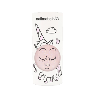Nailmatic kids vernis enfant eau polly rose transparent paillettes 8ml