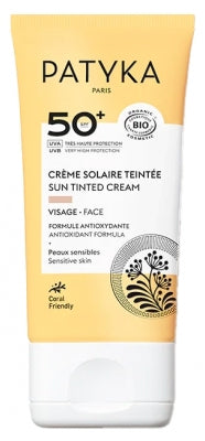 Patyka Crème Solaire Teintée Visage SPF50+ Bio 40 ml