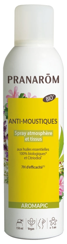 Pranarôm Aromapic Spray Anti-Moustiques Atmosphère et Tissus 150 ml