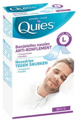 Quies Anti-Ronflement 24 Bandelettes Nasales - Taille : L