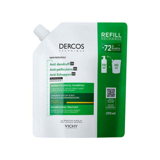 Vichy Dercos Eco-Recharge Shampooing Anti-Pelliculaire Traitant Pellicules et Démangeaisons Cheveux Secs 390ml