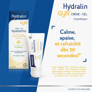HydralinGyn Crème Gel Apaisante 15 g apaise et Protège la Zone Intime