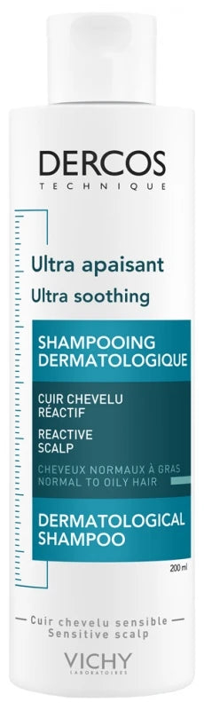 Vichy Dercos Ultra Apaisant Shampoing Cheveux Normaux à Gras 200 ml